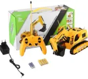 678 Truck Digger R/C Excavator With Flashlight No.8034E Yellow New Sealed