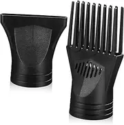 VALICLUD 2pcs Hair Dryer Nozzle Attachments Diffuser Comb for Detangling High Temperature Resistant Flat Hair Types