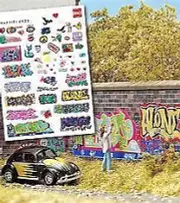 Busch 6035 Graffiti Decals HO/TT/N Gauge