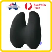 Cushion Lab Lumbar Pillow Ergonomic Support Lower Back Pain Relief w Strap Black