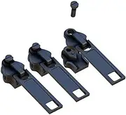 Universal Zipper Repair Kit for Jackets, Luggage, Bags,Backpack Self-Assembly Zipper Replacement Repair Kit for #5 Zipper (Black,3PCS)