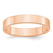 Solid 14K Yellow Gold Rose Gold 4mm Light Weight Flat Men's/Women's Wedding Band Ring Size 12