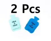 2PCs Body Hand Warmer Soft Reusable Bottle Shaped Heat Control Pocket Size