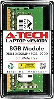 A-Tech 8GB Module 2400Mhz PC4-19200 260-Pin So-Dimm DDR4 1.2v Non ECC 1rx8 Laptop & Notebook Computer Memory Ram Stick (AT8G1D4S2400NS8N12V)