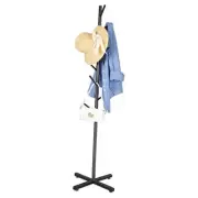 Modern Metal Coat Rack Stand, Coat Rack Freestanding with 8 Hooks, Coat Black