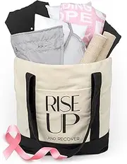 [Sweet Jojo Designs] Mastectomy Must Haves Breast Cancer Gifts for Women Get Well Soon Post Surgery Recovery Gift Set Items Pillow Drain Holder Self Care Kit Package Breast Reduction or Augmentation Essential Basket