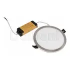 12W 3000k Nickel Modern Slim Design Thin Bezel Ceiling Round Panel Down Light CE