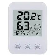 Fj718 Weather Station Digital Thermometer Hygrometer Clock With Temperature Humidity White Weather Stations