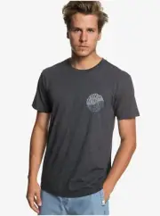 New NWT Men's Quiksilver OR Knock Out Mod T-Shirt Tee Regular Fit Grey Size L