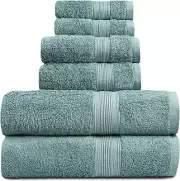 Bourgeois Luxury Bath Towels Set (Pack of 6) | 2 Bath Towels, 2 Hand Towels & 2