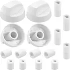 White Oven Control Switch Knob with 12 Adapters Universal Oven/Stove/Range Knobs