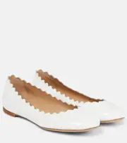 [Chloe] Chloé Lauren leather ballet flats AU 3 white
