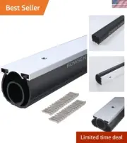 Universal Garage Door Weatherstrip Rubber Seal with Aluminum Track Retainer