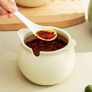 北歐風格高溫陶瓷豬油罐辣椒油醬油油潑辣子儲存罐 (8.3折)