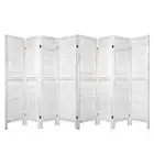 Artiss 8 Panel Room Divider Screen Partition Privacy Louver Wood Stand White