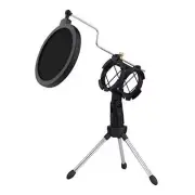 Desktop Mic Stand, Microphone Stand Desk Tripod Stand with Shock Mount