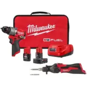 Milwaukee Tools M12 Fuel 12V Lithium-Ion Brushless Cordless Drill Driver Kit