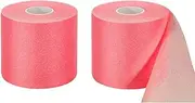 2Pack 22 Yards Pre-wrap Athletic Tape Foam Underwrap Tape Sports Foam Underwrap Bandage Athletic Foam Tape for Wrists Elbows Knees Ankles Hair (Pink)