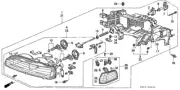Genuine Honda Lens & Housing 34301-SM4-A03 (for: Honda)