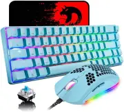 60 Percent Mechanical Gaming Keyboard Blue Switch 68 Keys Wired RGB Gaming Mouse