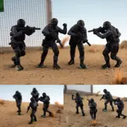 Resin 1/72 Diorama Miniature Toys 4pcs SWAT Policeman Figure Toys Painted Doll