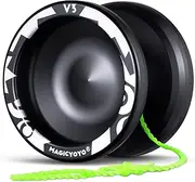 [MAGICYOYO] Professional Responsive Yoyo V3, Aluminum Yo Yo for Kids Beginner, Replacement Unresponsive Ball Bearing for Advanced Yoyo Players + Removal Bearing Tool + Bag + 12 Yoyo Strings