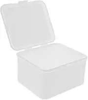 EXQUIMEUBLE Small Plastic Storage Box with Hinged Lid for Trading Cards Beads and Small Items Versatile Organizer for Collectors and DIY Projects and User Friendly Design