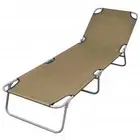 NNEVL Foldable Sunlounger with Adjustable Backrest Taupe