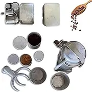 Extra Rare Collectors Camping Coffee Kit, Vintage Outdoor Travel Pour Over Coffee Kit, Vintage Nostalgia Espresso Pour Over Set, Portable Espresso Maker and Cups Set for Travel, Camping