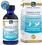 Omega 3 Pet - Fish Oil Liquid for Cats and Small Dogs, Omega-3S,Epa and DHA Supp