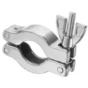 KF-16 Vacuum Clamp, 1 Pack Pipe Clamp with Wing Nut for Ferrule, Silver