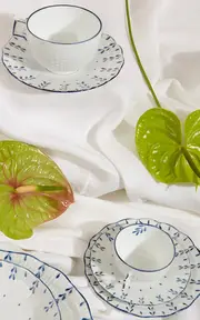 [Molecot] Tea Cup And Saucer Coral Blue