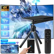 Mini Projector HD 4K Smart DLP Android WiFi Bluetooth 1080P Home Theater 1+8G