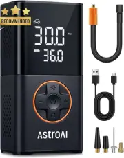 Cordless Tyre Inflator 150PSI Portable Air Compressor Digital Display, LED Light