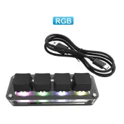 3 Key + 1 Knob / 4 Keys Programmable RGB Macro Custom Gaming Keyboard Knob