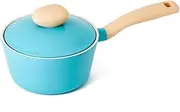Neoflam Retro 18 cm Induction Sauce Pan with Die-Casted Lid, Mint, 1.8 Litre Capacity