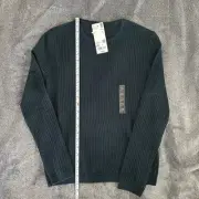 NWT UNIQLO Women Lace Crew Neck Knit XS, Green, Size Extra Small, Mesh Sheer