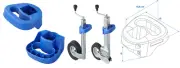 Manoeuvring for 60 MM Training Wheels Round And Angular Hand Grip Dolly Pendant