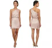 NWT Aidan Mattox One Shoulder Sequin Dress - Size 2 -