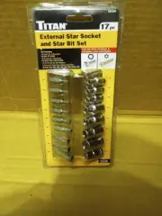 17 Piece Tool Set Torx Socket and Star Bit Set 16160