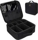 Relavel Travel Makeup Train Case Cosmetic A Small, A-Black A