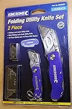 Kincrome Lock-Back Folding Utility Knife 2-Pieces Set