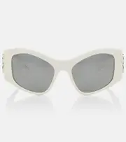 [Balenciaga] Balenciaga Dynasty rectangular sunglasses One Size white