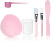 manqianxun Face Mask Mixing Bowl Set. with Silicone Facial Mask Bowls,Silicone Face Mask Brush Applicator,Premium Soft Face Brushes, Mask Spatula, Measuring cup and Measuring Scoop