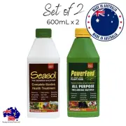 Seasol PowerFeed Concentrate Liquid Fertiliser Food Plant Seaweed Combo Pack