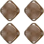 Key Finder Luggage Tracker Tag Works with Apple Find My [Certified,iOS Only] Track Your Keys,Wallet,Luggage,Backpack Bluetooth Tracker and Item Locator (Brown, 4 Pack)