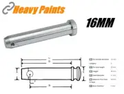 Excavator Linkage Digger Bucket Pin Tractor Pin 16mm x 78mm Zinc Plated