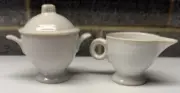 Mikasa Moderna Vanilla Japan Sugar And Creamer Set Brand New Excellent Rare