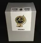 SEIKO WORLD TIME BRASS GLOBE CLOCK NEW GOLD TONE MANTEL DESK TABLE CLOCK QHG106G