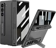 [RUNGOS] for Samsung Z Fold 5 Case with Privacy Screen Protector [with S Pen Holder & Hinge Protection] [Adjustable Kickstand] Samsung Galaxy Z Fold 5 Case, Military-grade Protection All-Inclusive Cover